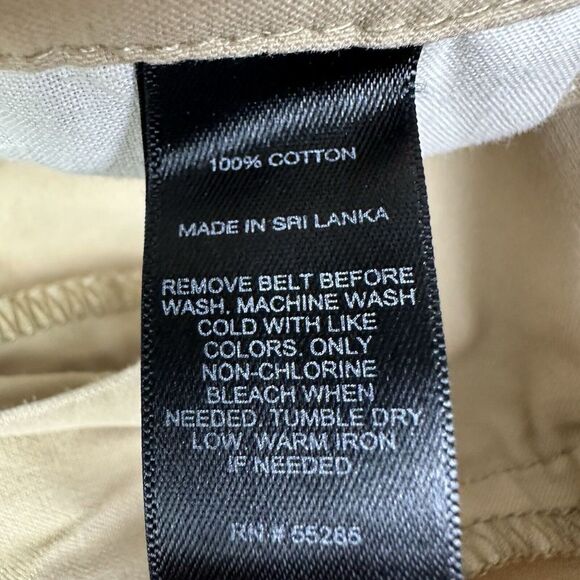 Express Cargo Shorts Mens 34 Beige Khaki Flat Front 10" Inseam Lightweight - Picture 7 of 9